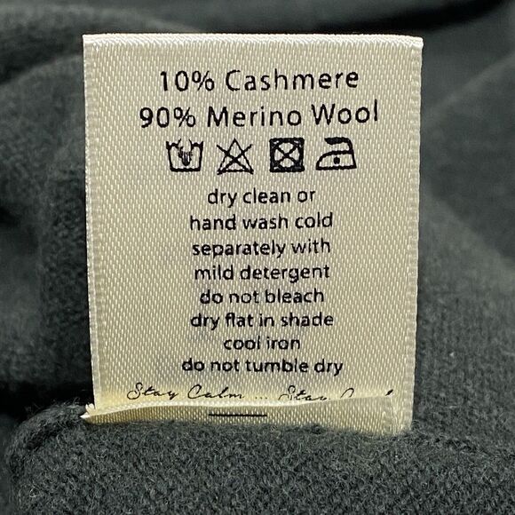 ID Menswear Merino Wool Cashmere V-Neck Sweater Gray/Green Lightweight Sz. Small - Picture 7 of 8